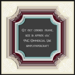 Cherry Cupcake Cut Out Corner Frame PNG