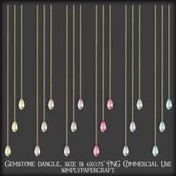 Cherry Cupcake Gemstone Dangle PNG