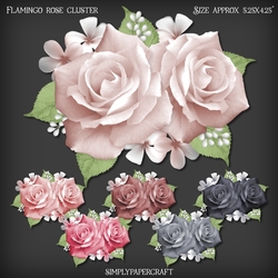 Flamingo Rose Cluster
