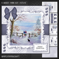 Winter Couple Walking Their Dog Mini Kit 2