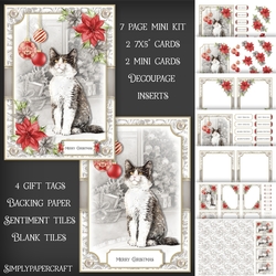 Cats and Poinsettias Mini Kit 2