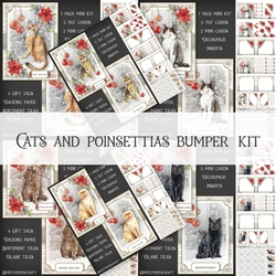 Cats and Poinsettias Bumper Kit