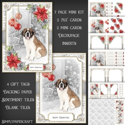 Dogs and Poinsettias Mini Kit 1