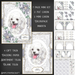 Poodle Dog Portrait Christmas Mini Kit