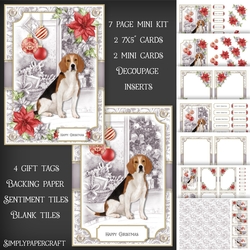 Dog and Poinsettias Mini Kit 7