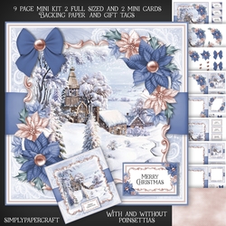 Snow Landscape and Poinsettias Mini Kit 2