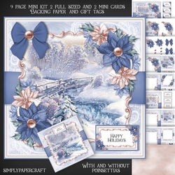 Snow Landscape and Poinsettias Mini Kit 4