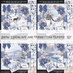 Snow Landscape and Poinsettias Bumper Kit