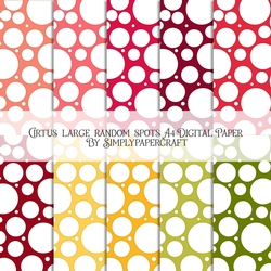 Citrus Large Random Spots A4 Digital Paper