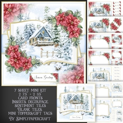 Winter Cabin Open Book Mini Kit 3