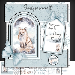 Fox Tent Fold Window Card Front Mini Kit