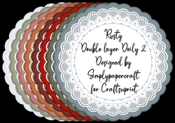 Rusty Double Layer Doily 2 6x6 PNG