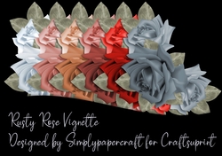 Rusty Rose Vignette PNG