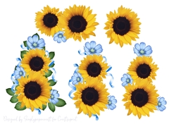 Sunflower Cluster Step by Step 2