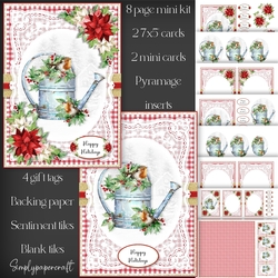 Gingham Christmas Robin Mini Kit 4