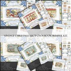 Vintage Christmas Shop Open Book Bumper Kit