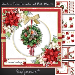 Christmas Floral Pomander with Robin Mini Kit
