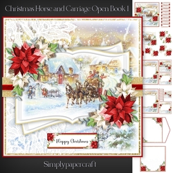 Christmas Horse and Carriage Open Book 1