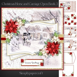 Christmas Horse and Carriage Open Book 3