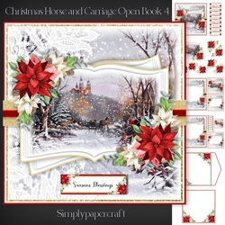 Christmas Horse and Carriage Open Book 4