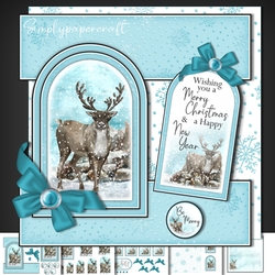 Reindeer Tent Fold Window Card