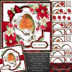 Tartan Christmas Robin Mini Kit 1