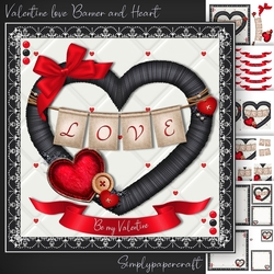 Valentine Love Banner and Heart Mini Kit 