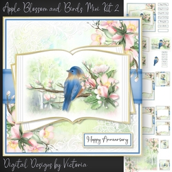 Apple Blossom and Birds Mini Kit 2