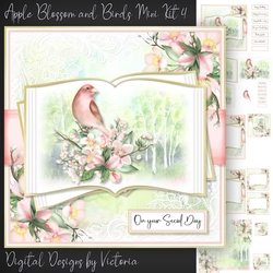 Apple Blossom and Birds Mini Kit 4