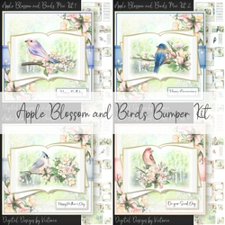 Apple Blossom and Birds Bumper Kit