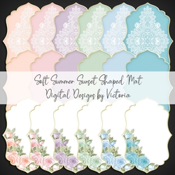 Soft Summer Sunset Shaped Mat