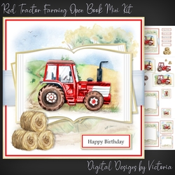 Red Tractor Farming Open Book Mini Kit