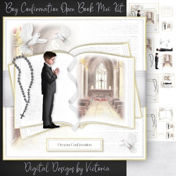Boy Confirmation open Book Mini Kit 