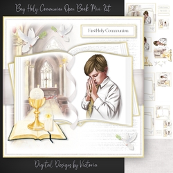 Boy Communion Open Book Mini Kit