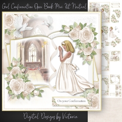 Girl Confirmation Open Book Mini Kit Neutral
