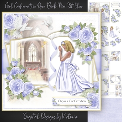 Girl Confirmation Open Book Mini Kit Lilac