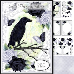 Lace and Roses Raven Mini Kit
