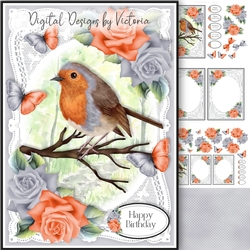 Lace and Roses Robin Mini Kit