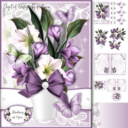 Beautiful Vase of Flowers 7x5 Mini Kit 4