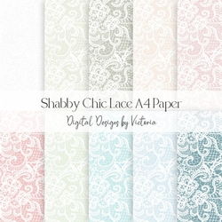 Shabby Chic Lace A4 Digital Paper