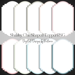 Shabby Chic Shaped Topper PNG
