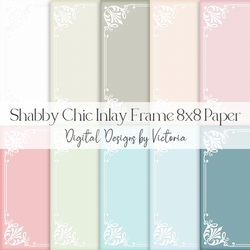 Shabby Chic Inlay Frame 8x8 Paper