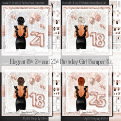 Elegant 18th, 21st and 25th Birthday Girl Bumper Kit