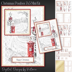 Christmas Postbox 7x5 Mini Kit