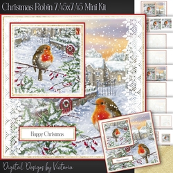 Christmas Robin 7.45x7.45 Mini Kit