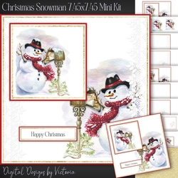 Christmas Snowman 7.45x7.45 Mini Kit