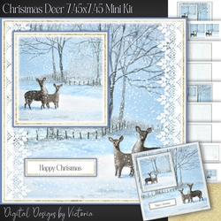Christmas Deer 7.45x7.45 Mini Kit