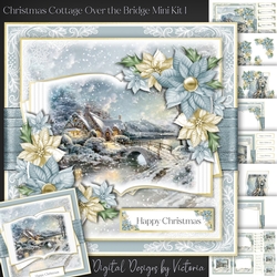 Christmas Cottage Over the Bridge Mini Kit 1
