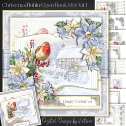 Christmas Robin Open Book Mini Kit 1