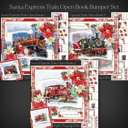 Santa Express Train Open Book Bumper Set